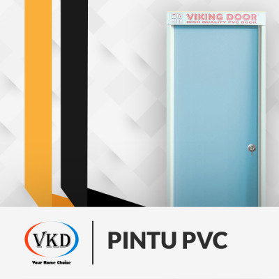 PINTU PVC POLOS VIKING BIRU